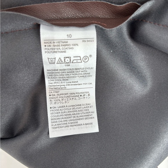 NWT Banana Republic Vegan Soft Brown Leather Skirt Machine Wash Size 10 Pockets - Picture 4 of 5